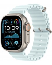 Каишка Apple - Ocean Natural Titanium, Apple Watch, 49 mm, Ice Blue